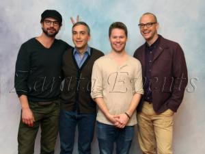 Gale Harold, Scott Lowell, Randy Harrison y Peter Paige at Queens of the Road Con 2014